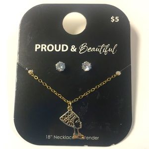 4/$10 Proud & Beautiful Necklace & Earrings Set